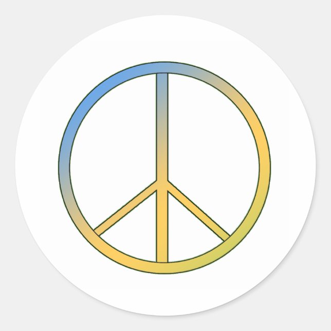 Hippie Peace Sign Sticker (Vorderseite)