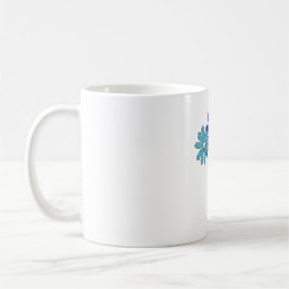 Hippie Peace Signa Blume Power Lila Aqua Kaffeetasse