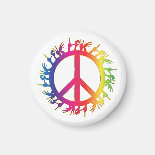Hippie Peace Symbol 60 60er Sign Magnet
