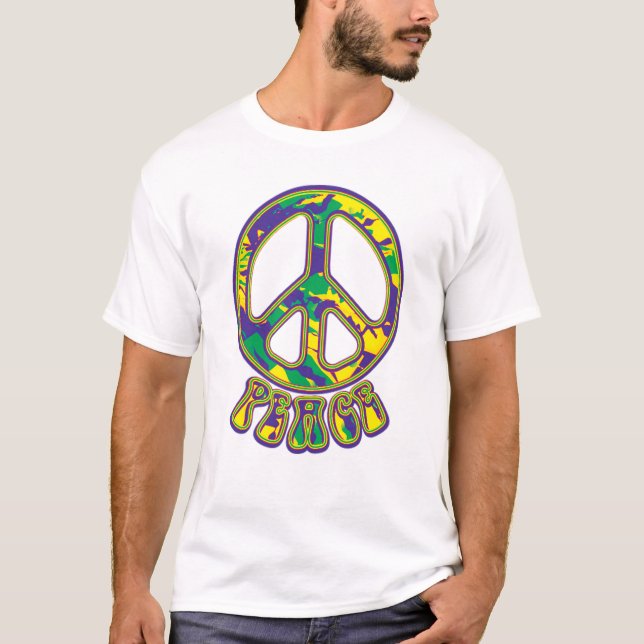 Hippie Peace Symbol T-Shirt (Vorderseite)