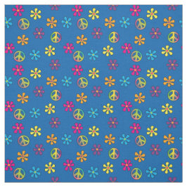 Hippie Peace und Blume Dusche Stoff