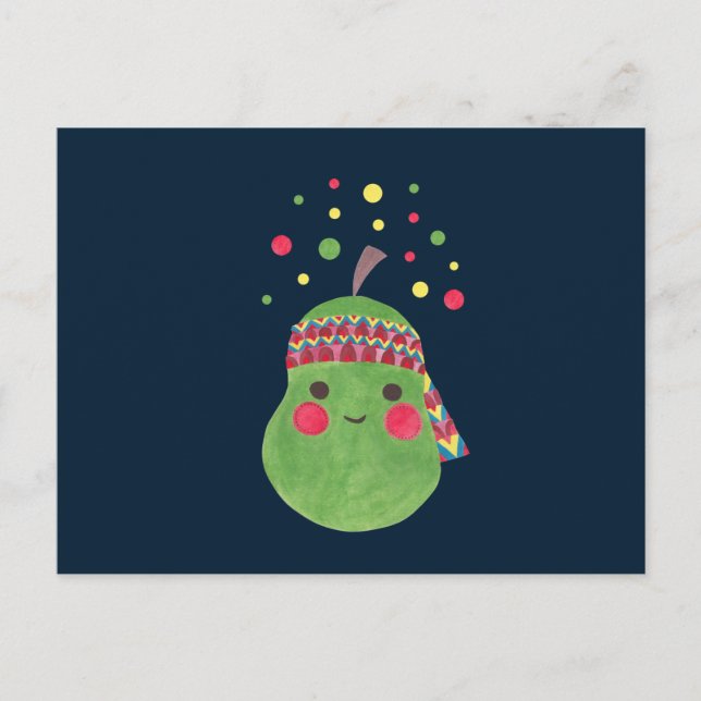Hippie Pear Postkarte (Vorderseite)