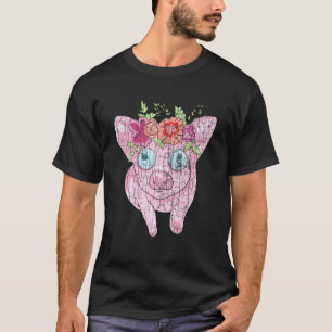 Hippie Pig Guinea Eigentümer Grafik T-Shirt