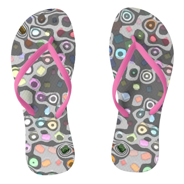 Hippie Pink Rip Flip Flops (Fußbett)