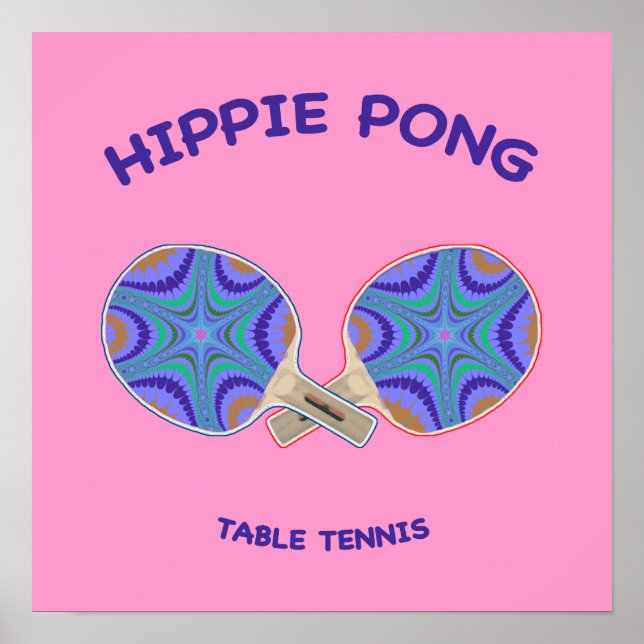 Hippie Pong Ping Pong Poster (Vorne)