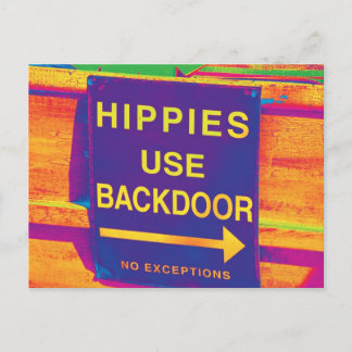 Hippie Postcard Hippie Sign Hippie Colors Orange Postkarte