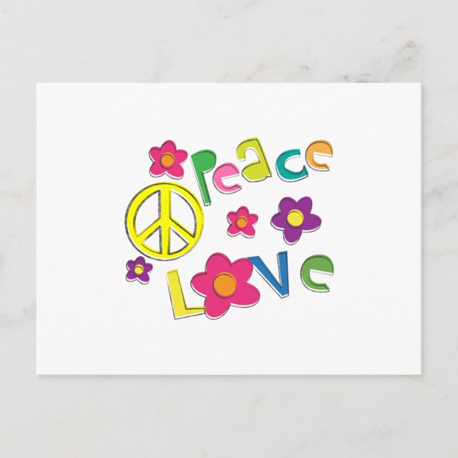 Hippie Postkarte (Vorderseite)
