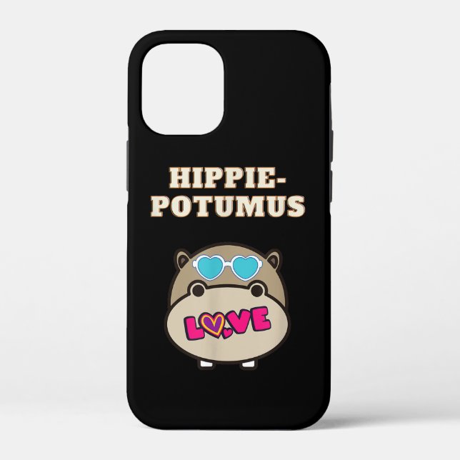 Hippie Potumus Baby Hippopotamus Lover Case-Mate iPhone Hülle (Rückseite)