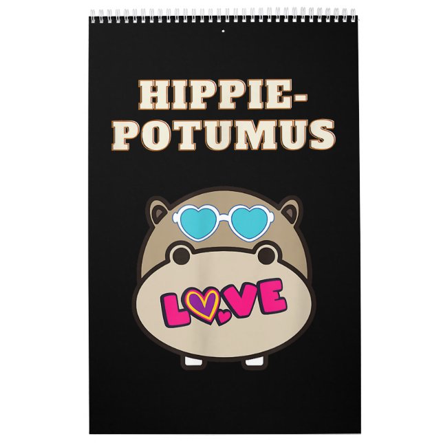Hippie Potumus Baby Hippopotamus Lover Kalender (Titelbild)