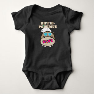 Hippie Potumus Baby Hippopotamus Lover Strampler