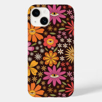 Hippie Psychedelic 70er Groovy Blume Augenmuster