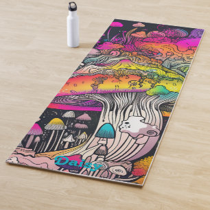 Hippie Psychedelic Mushroom Yogamatte