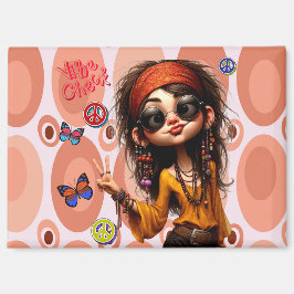 Hippie Quirky Girl Vibe Karo Magnet