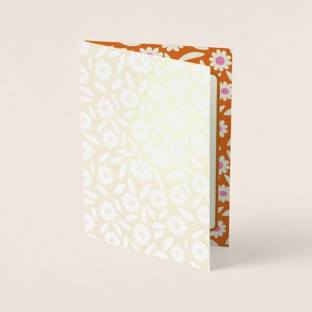 Hippie Retro daisy Blütendusche Einladung (Vorderseite)