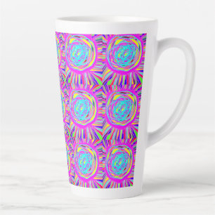 Hippie Retro erfrischt abstrakte Kunst Milchtasse