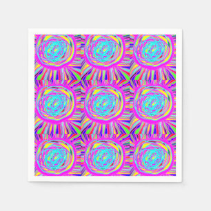 Hippie Retro erfrischt abstrakte Kunst Serviette