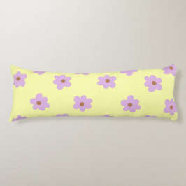Hippie Retro Lila Gelbe Blume Y2K Muster Seitenschläferkissen