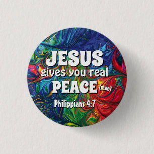 HIPPIE RETRO PSYCHEDELIC Scripting Personalisiert Button