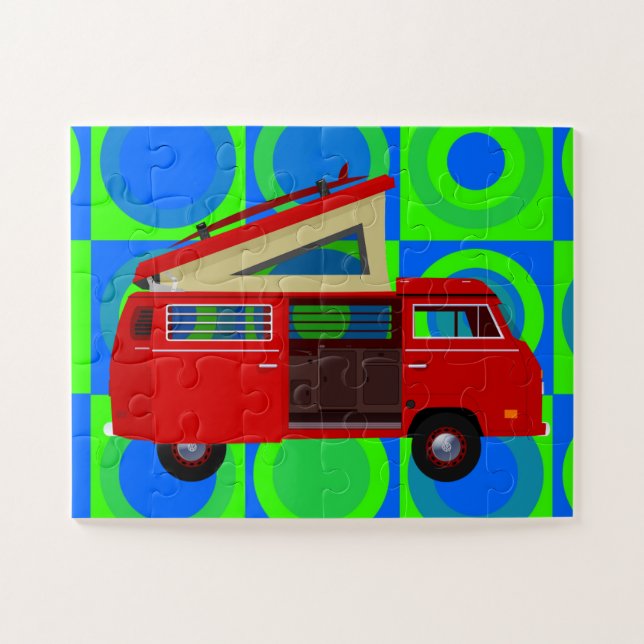 HIPPIE RETRO VAN JIGSAW PUZZLE EASY (Horizontal)