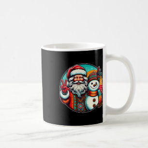 Hippie Santa Retro Snowman Bohemische Weihnachten Kaffeetasse