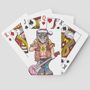 Hippie Santa Spielkarten