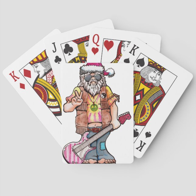 Hippie Santa Spielkarten (Rückseite)