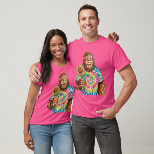 Hippie Sasquatch mit Sonnenblume T-Shirt
