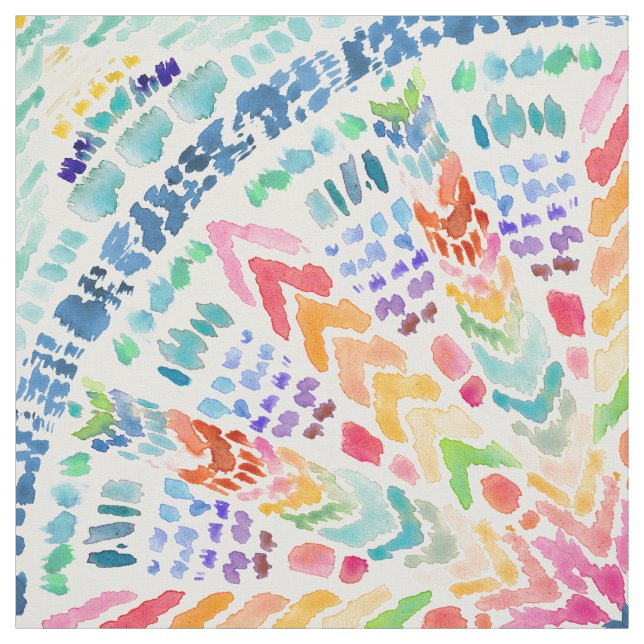 HIPPIE-SCHWINGUNGEN Regenbogen-Mandala Stoff (Muster)