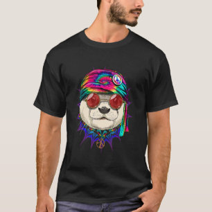 Hippie Sea Otter Gefärbte Krawatte Peace Sign Psyc T-Shirt