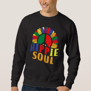 Hippie-Seele Gänseblümchen-Friedenssymbol-Blume fü Sweatshirt