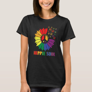 Hippie-Seele Gänseblümchen Friedenssymbol Blume Fü T-Shirt