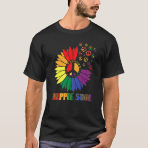 Hippie-Seele Gänseblümchen Friedenssymbol-Blume fü T-Shirt
