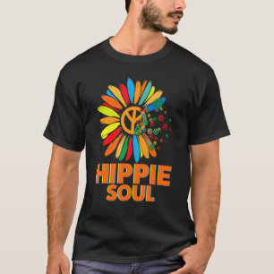 Hippie-Seele Gänseblümchen Friedenssymbol Blume Fü T-Shirt