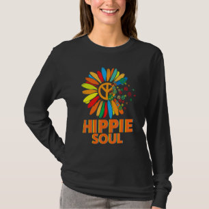 Hippie-Seele Gänseblümchen Friedenssymbol Blume Fü T-Shirt