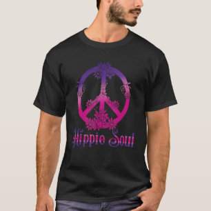 Hippie-Seele Gänseblümchen-Friedenssymbol-Blume Fü T-Shirt