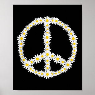 Hippie Sign Blume Anti-War Logo Daisies Peace Si Poster