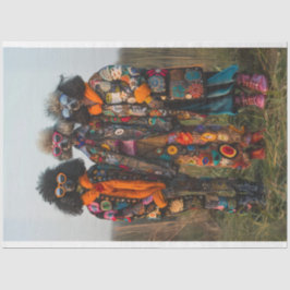 Hippie Sisters Standard Poodle Style Decoupage Seidenpapier