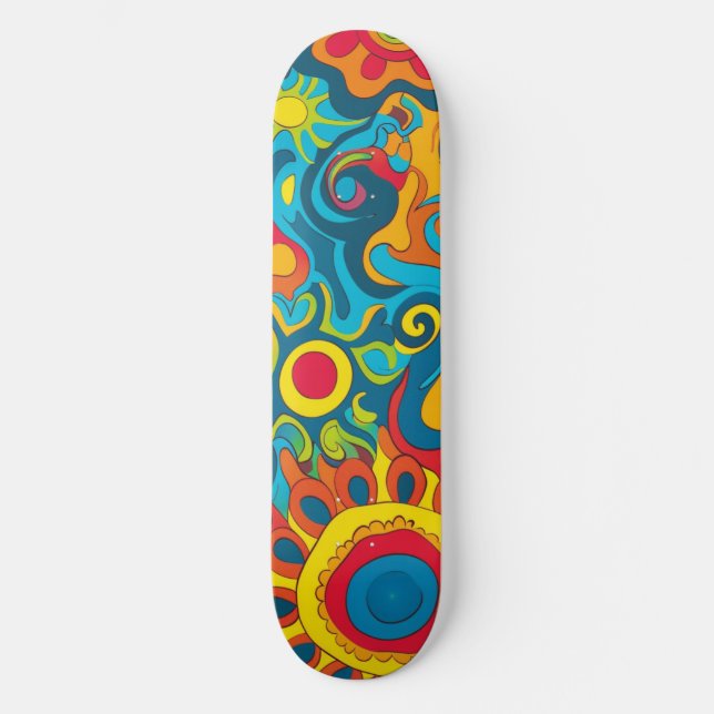 Hippie-Skateboard Skateboard (Vorderseite)