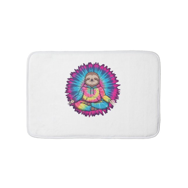 Hippie Sloth Peace Sign Krawatte-Dy Badematte (Vorderseite)