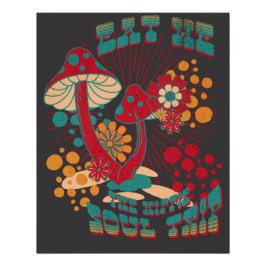 Hippie Soul Trip Sommer Vintag Pilz Poster