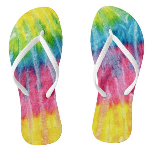 Hippie Style Gefärbte Krawatte Pattern Drehte Flop Flip Flops