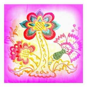Hippie-Style rosa Palmenbaum-Fotodruck Fotodruck