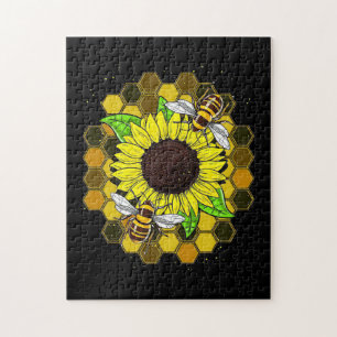 Hippie Sunflower Bees Puzzle