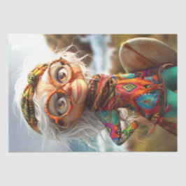 Hippie Surfin Grama Decoupage Seidenpapier