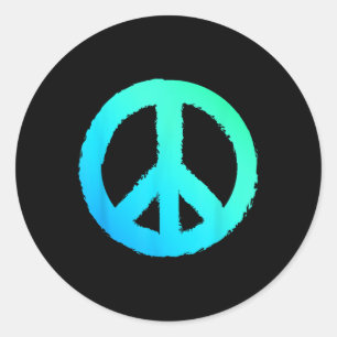 Hippie Symbol Anti-War Logo Peace Sign Runder Aufkleber