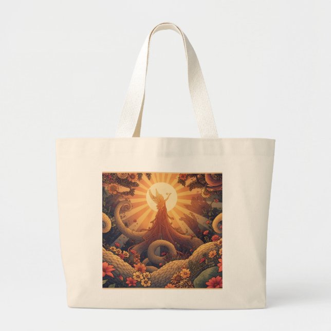 Hippie-Tasche Jumbo Stoffbeutel (Vorne)