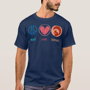 Hippie-Tierliebhaber-Geschenk Friedenszeichen Eich T-Shirt