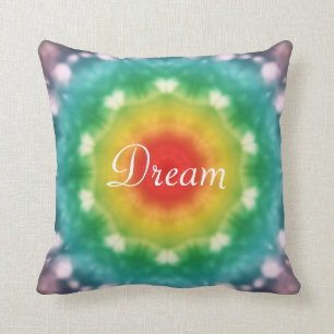 Hippie-Traumregenbogen-Typografie Kissen