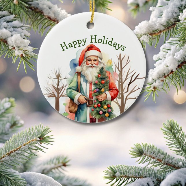 Hippie Tree Hugging Santa Ornament (Von Creator hochgeladen)