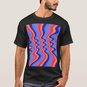 Hippie-Trippy-Retro-Hintergrundbild der 60er Jahre T-Shirt